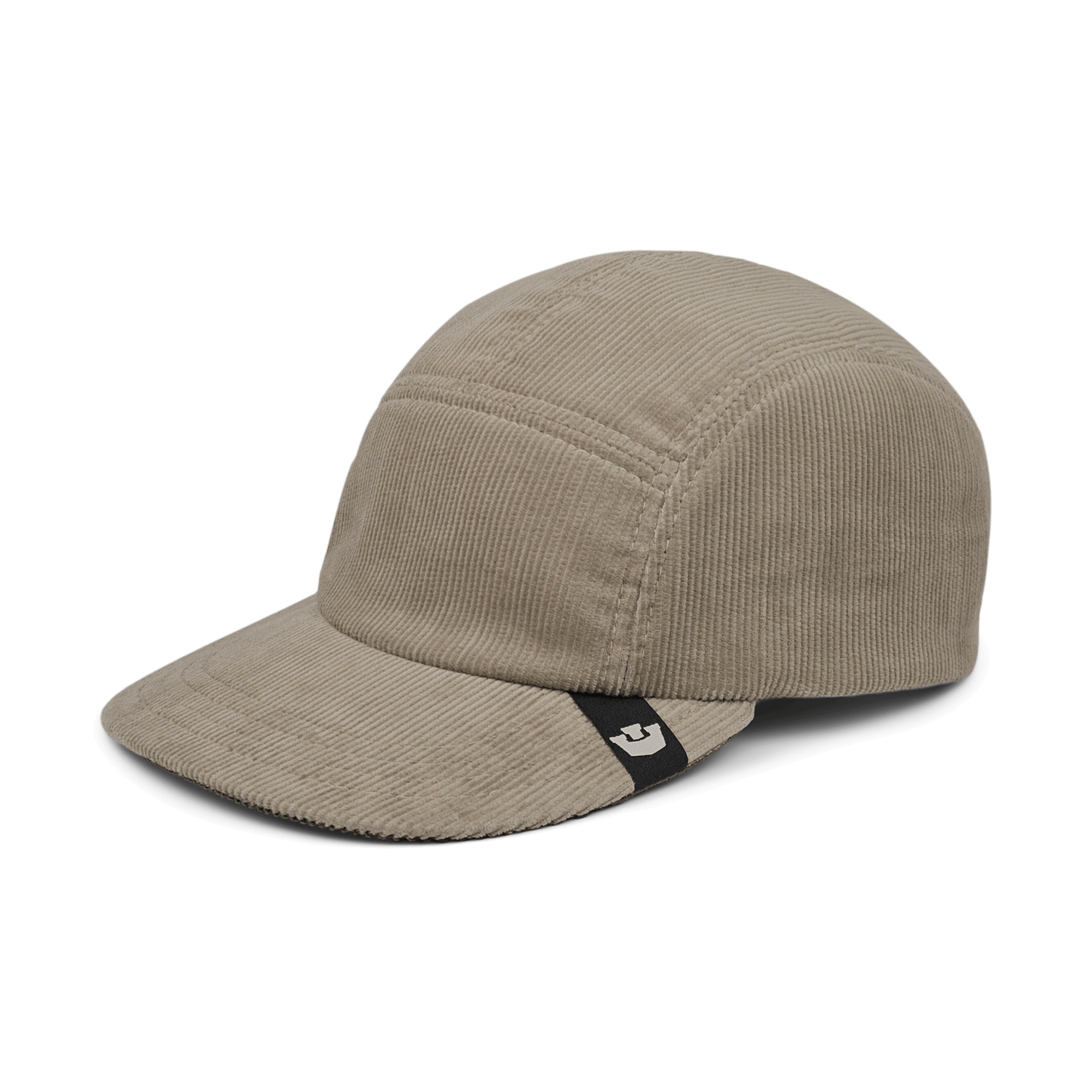 The Meadow Creek by Goorin Bros. is a beige cotton corduroy baseball cap with a curved brim, a small black tag with white logo on the side, and an adjustable fit. Made in the USA.