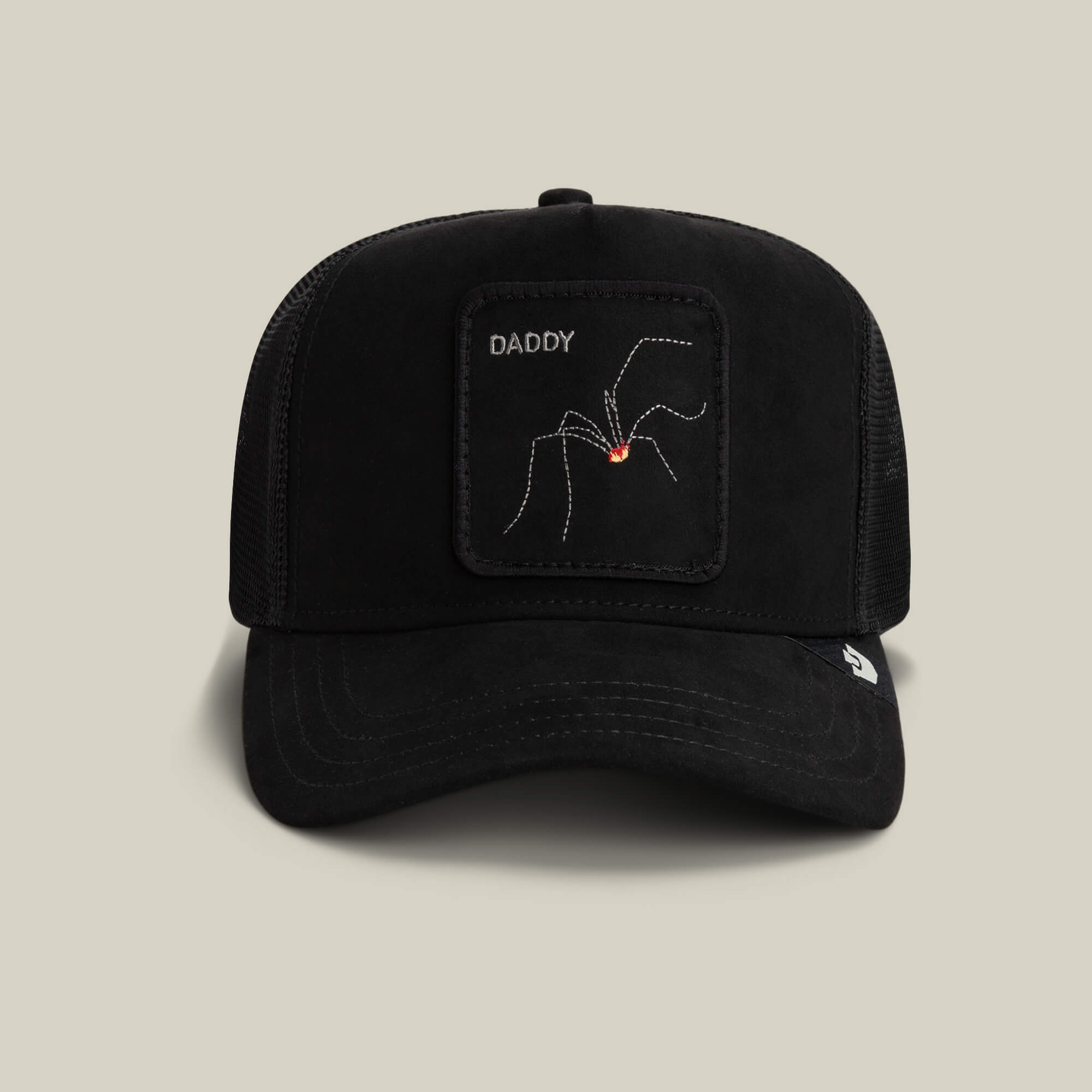 Goorin Bold Suede Spider Trucker Hat, Void, 84/16 Polyester Cotton