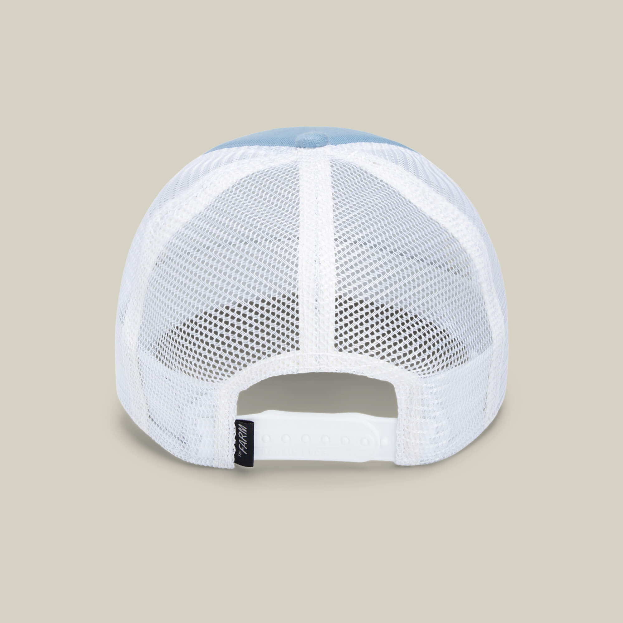 The Goorin Bros. "So Big" kids cap in light blue and white features a sky blue mesh back, adjustable snapback closure, and an embroidered elephant patch for playful charm.