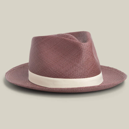 The Goorin Bros. John Sr. is a brown toquilla teardrop fedora with a wide brim and cream band, combining classic style and 50 UPF sun protection, shown on a neutral background.