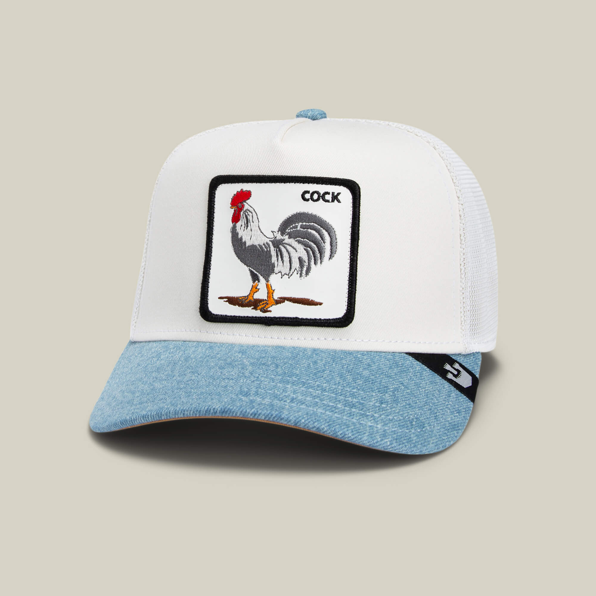Goorin Rooster Fan Institution Ball Club Trucker Hat, white