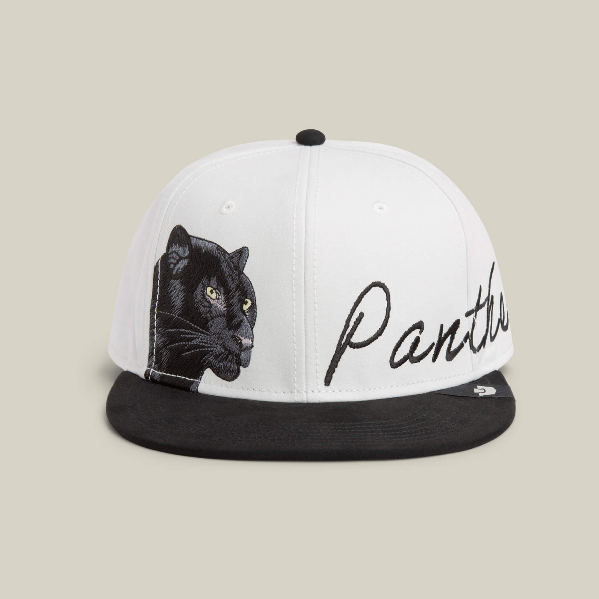 The Goorin Bros. 6-Panel Panther Script in DIGITAL features an embroidered panther on the front and "Panthers" script on the side—a stylish snapback for fans to show their pride.