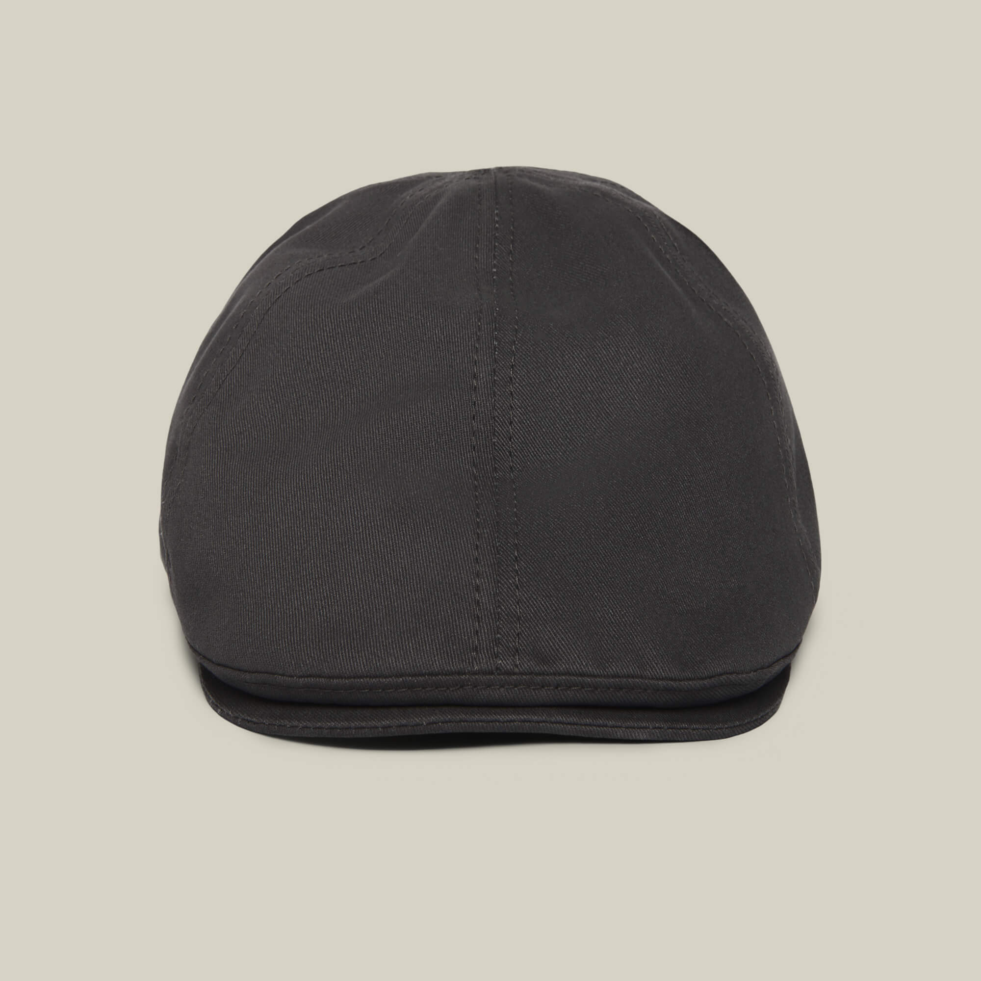 The Goorin Bros. Murray Way flatcap, made from 100% cotton in black, is shown front-facing against a plain beige background.