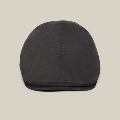 The Goorin Bros. Murray Way flatcap, made from 100% cotton in black, is shown front-facing against a plain beige background.
