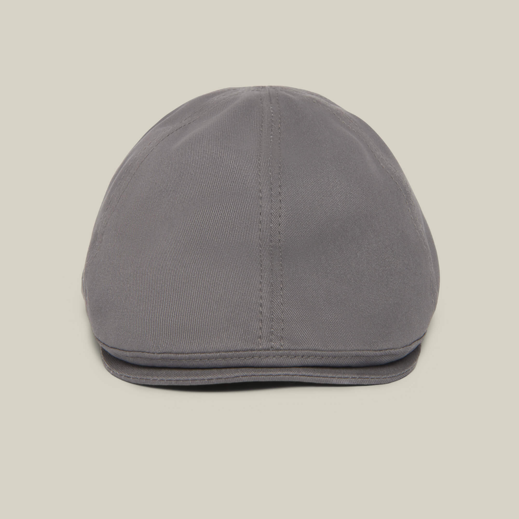 The Goorin Bros. Murray Way flatcap, made from 100% gray cotton, shown front-facing against a plain beige background.