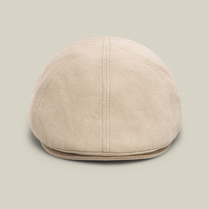 The Goorin Bros. Noisy Benjamin Paul flatcap in BISCUIT features textured fabric and is displayed from the front against a plain light background.