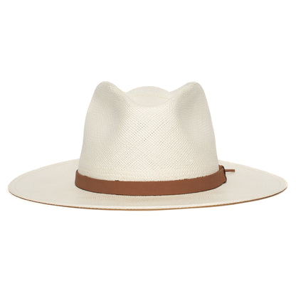 Goorin Bros. welfleet straw wide brim fedora White front view