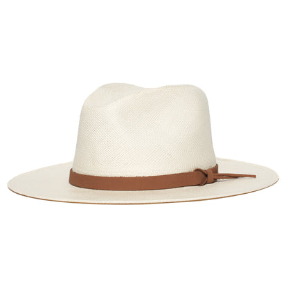 Goorin Bros. welfleet straw wide brim fedora White left side view