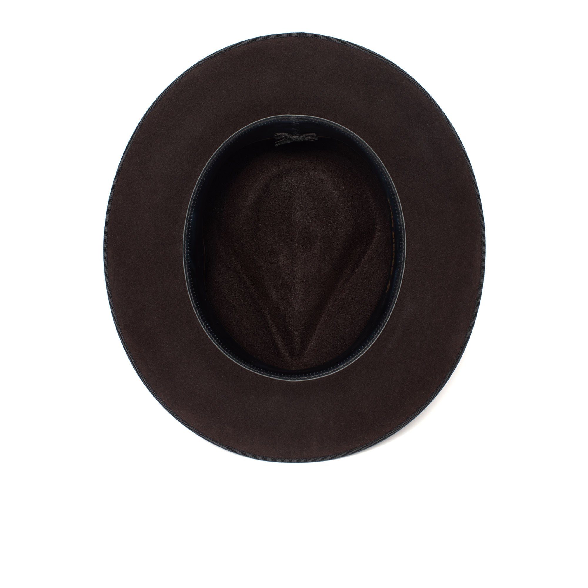 Goorin Bros. river gray teardrop wide brim felt fedora hat Maroon under view